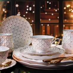 Zestaw do herbaty porcelanowy na 6 osób ALEXIA