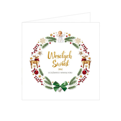 Kartka Christmas personalizowana z kopertą 15X15 cm