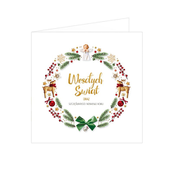 Kartka Christmas personalizowana z kopertą 15X15 cm