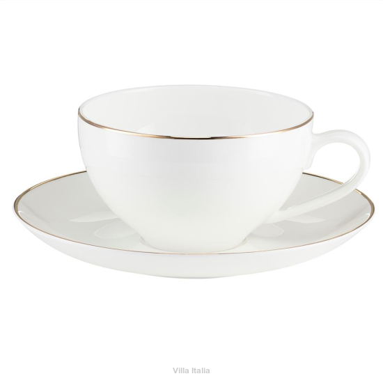 Filiżanka do kawy lub herbaty porcelanowa złota linia 240 ml BOSTON gold