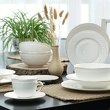ekskluzywny komplet talerzy porcelanowych z reliefem do jadalni