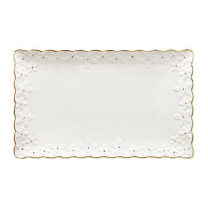 Półmisek prostokątny Talerz do ciasta porcelanowy 31 cm FIORELLA