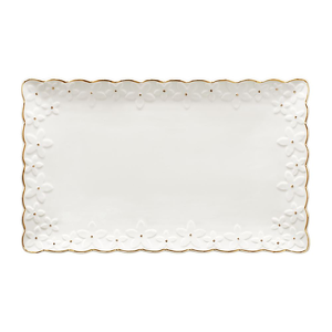 Półmisek prostokątny Talerz do ciasta porcelanowy 31 cm FIORELLA