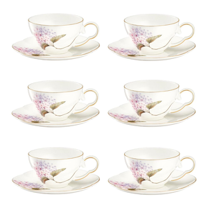 Komplet filiżanek porcelanowych 200 ml 6 sztuk MAGIC BLOOMS