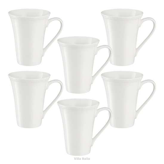 Zestaw kubków porcelanowych 350 ml 6 sztuk LOZANO