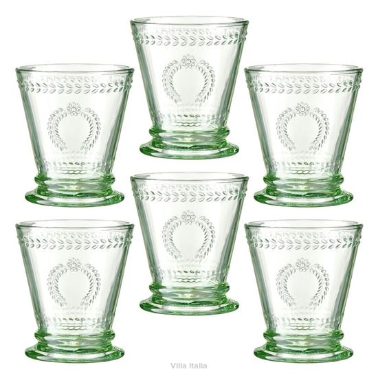 Komplet zielonych szklanek do napojów