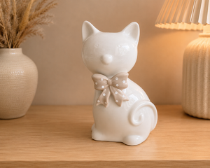 Figurka porcelanowa siedzący kot UNICO 12