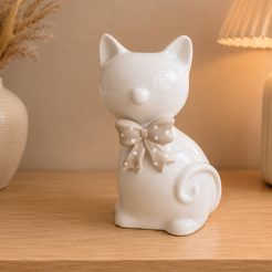 Figurka porcelanowa siedzący kot UNICO 12