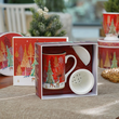 Kubek z zaparzaczem 300 ml porcelanowy w pudełku ozdobnym NATALE 4