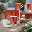 Kubek z zaparzaczem 300 ml porcelanowy w pudełku ozdobnym NATALE 3