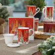 Kubek z zaparzaczem 300 ml porcelanowy w pudełku ozdobnym NATALE 3