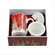 Kubek z zaparzaczem 300 ml porcelanowy w pudełku ozdobnym NATALE 2