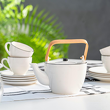 Dzbanek porcelanowy z bambusowym uchwytem 800 ml BETTY 1