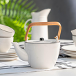 Dzbanek porcelanowy z bambusowym uchwytem 800 ml BETTY 3