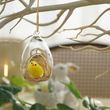 Ozdoba wielkanocna szklana zawieszka z kurczątkiem 9 cm 1