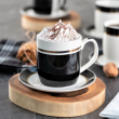 Filiżanka do kawy lub herbaty porcelanowa 345 ml ze spodkiem ROMEO 1