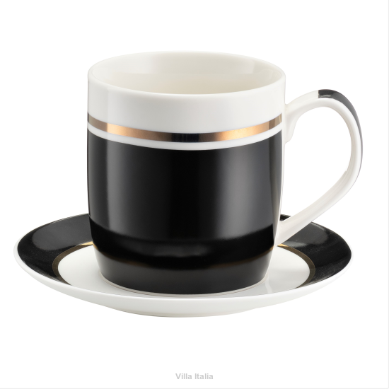 Filiżanka do kawy lub herbaty porcelanowa 345 ml ze spodkiem ROMEO