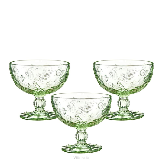 Pucharki do lodów z grubego szkła barwionego