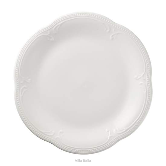 Porcelanowy talerz na ciasto z tłoczonym wzorem