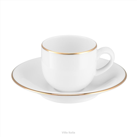 Filiżanka do espresso 100 ml porcelanowa ze spodkiem PLUS GOLD