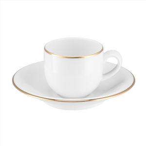 Filiżanka do espresso 100 ml porcelanowa ze spodkiem PLUS GOLD