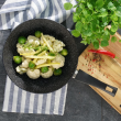 Patelnia wok 28 cm ceramiczna LADY BLUE 4