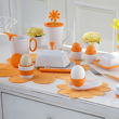 Kubek porcelanowy 350 ml z pomarańczowym uchem SUNNY 2
