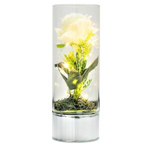 Lampion LED 25 cm IRIS róża