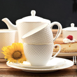 zestaw kawowy z porcelany ze złota linią