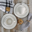 Talerzyk deserowy śniadaniowy 20 cm porcelanowy BONITA BLACK 8