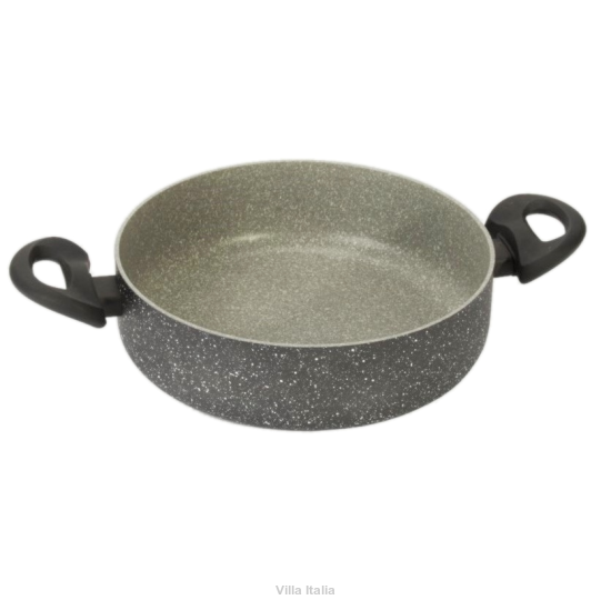 Garnek granitowy 24 cm niski MARBLE 