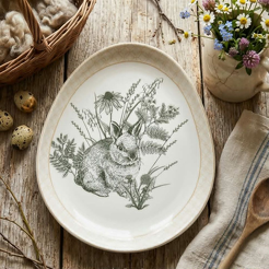 Półmisek porcelanowy w kształcie jajka UNICO 20