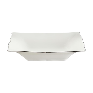 Talerz głęboki kwadratowy 20x20 cm porcelanowy COMO PLATIN