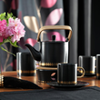 Filiżanka do kawy czarna porcelanowa 170 ml GAJA BLACK 2