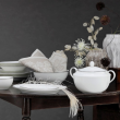 Serwis obiadowo kawowy porcelanowy na 6 osób FLORIAN 3