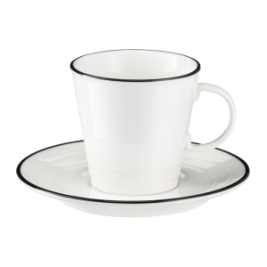 Filiżanka do kawy lub herbaty 250 ml ze spodkiem porcelanowa NOSTALGIA