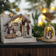 Szopka bożonarodzeniowa LED Dzwonek 9 cm HOLY FAMILY 6