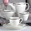Serwis kawowy porcelanowy z platyną
