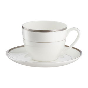 Filiżanka porcelanowa do kawy herbaty 250 ml ze spodkiem CHLOE