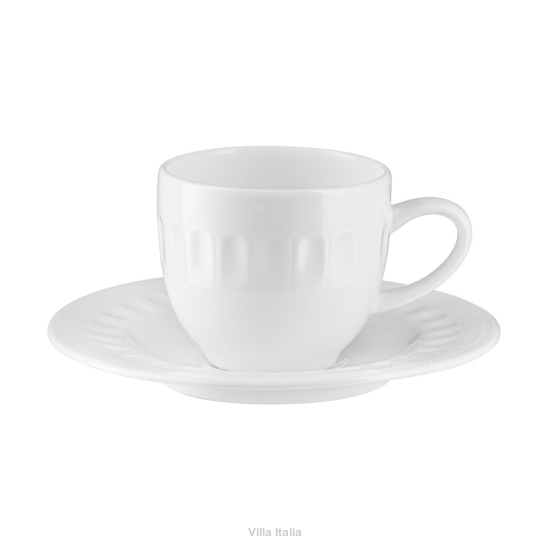 Filiżanka do espresso porcelanowa 100 ml ze spodkiem MESYNA WHITE