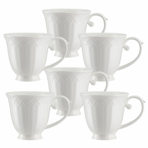 Zestaw kubków porcelanowych 300 ml 6 sztuk ATRIO biały