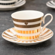Filiżanka do kawy lub herbaty porcelanowa 220 ml MARGOT gold 1
