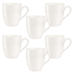 Zestaw kubków porcelanowych 300 ml 6 sztuk FLORENTINA