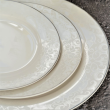 Talerzyk deserowy porcelanowy platynowa linia 19 cm ARABESKA 2