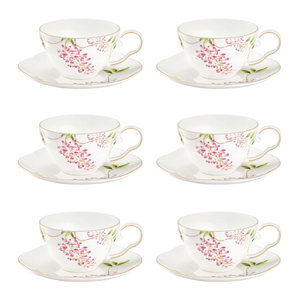 Komplet filiżanek porcelanowych 200 ml 6 sztuk SENSUAL GARDEN