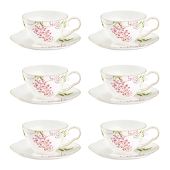 Komplet filiżanek porcelanowych 200 ml 6 sztuk SENSUAL GARDEN
