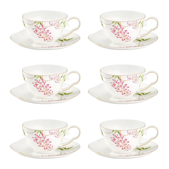 Komplet filiżanek porcelanowych 200 ml 6 sztuk SENSUAL GARDEN