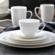 Serwis obiadowo kawowy porcelanowy na 12 osób ROMA white 3