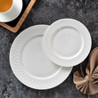 Serwis obiadowo kawowy porcelanowy na 12 osób ROMA white 6