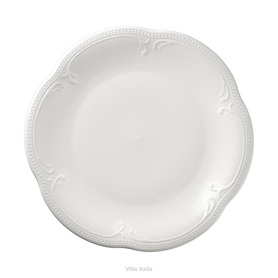 nowoczesny talerz porcelanowy biały do jadalni Villa Italia